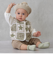 クロシェベストつきカバーオール