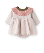 いちご衿つきロンパース