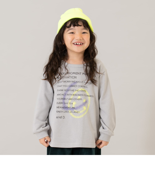 スウェットプリントAラインプルオーバー