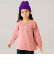 スウェットプリントAラインプルオーバー