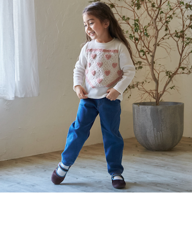 【裏起毛】デニムバレルパンツ