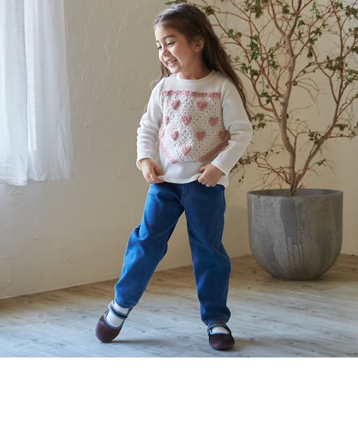 【裏起毛】デニムバレルパンツ