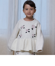 【フワもちっと/リンク】お花パールニット＜セットアップ対応＞