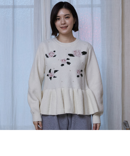 フワもちっと/リンク】お花パールニット｜プティマインの通販｜&mall