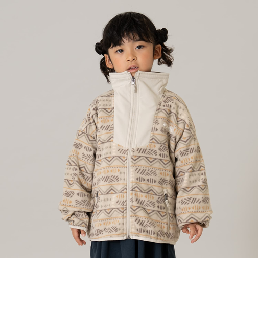 【Columbia】総柄フルジップフリース