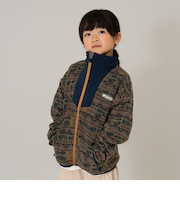 【Columbia】総柄フルジップフリース