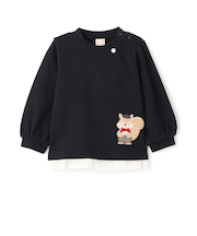 アニマルモチーフアップリケトレーナー