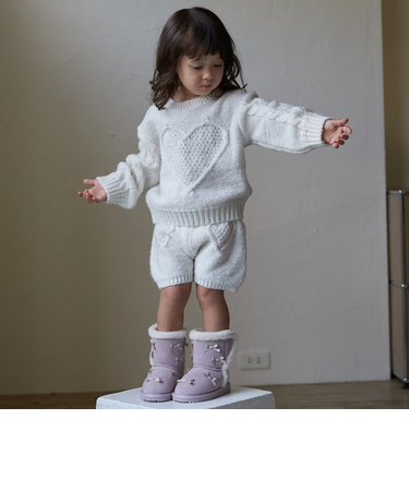 【リンク】ハートケーブルニットショートパンツ(セットアップ可能)