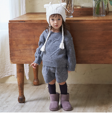 【リンク】ハートケーブルニットショートパンツ(セットアップ可能)