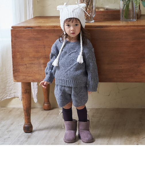 【リンク】ハートケーブルニットショートパンツ(セットアップ可能)