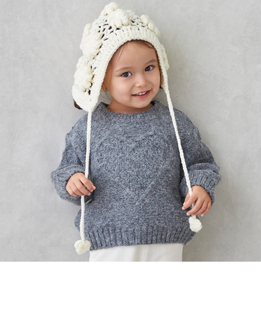 【リンク】ハートケーブルニット