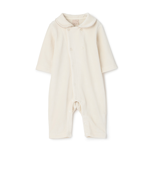 ダブルボタン衿つきカバーオール