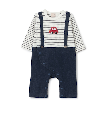 サス付きモチーフカバーオール