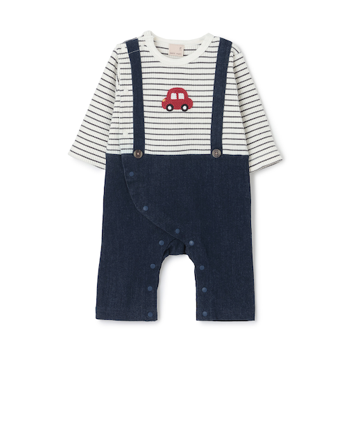 サス付きモチーフカバーオール