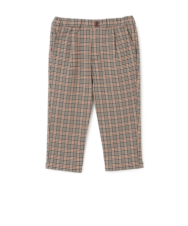 チェックのびのび起毛ストレッチパンツ