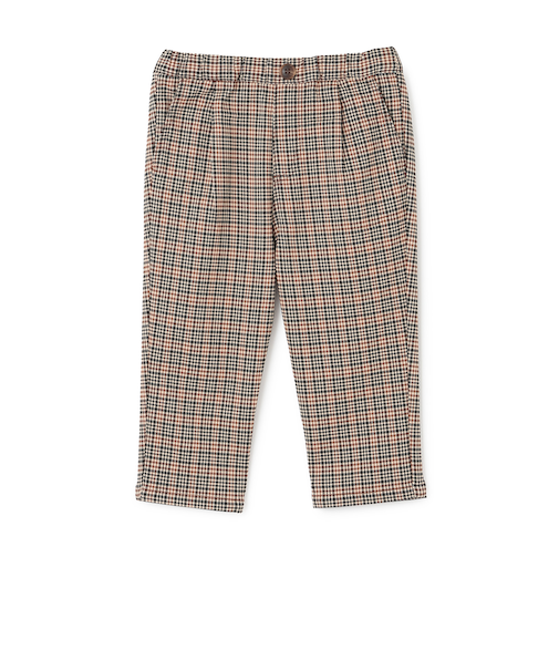 チェックのびのび起毛ストレッチパンツ