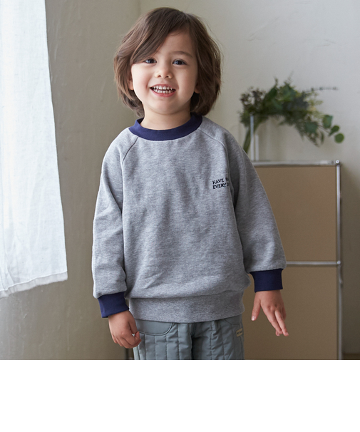 【GOODPRICE】裏起毛衿配色トレーナー