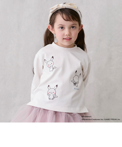 【モンポケ】刺しゅう長袖T