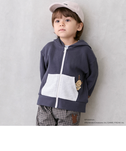 【モンポケ】ジップパーカー