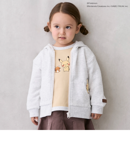 【モンポケ】ジップパーカー