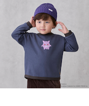 【モンポケ】接結アップリケ長袖T