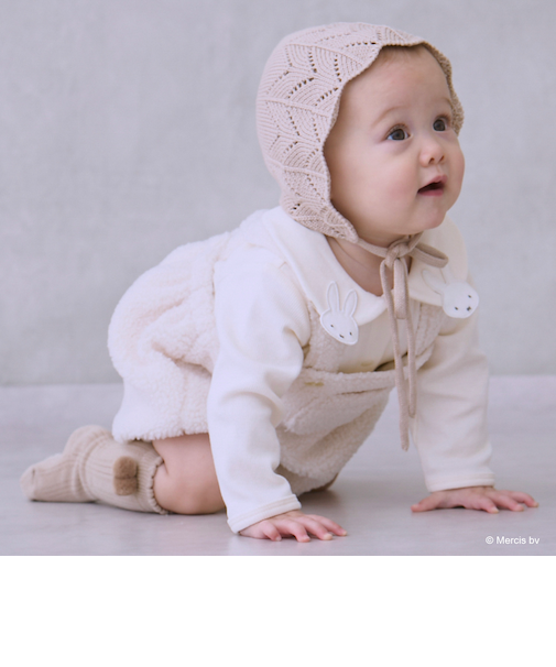 【dick bruna】衿付きロンパース＋ボアサロペセット