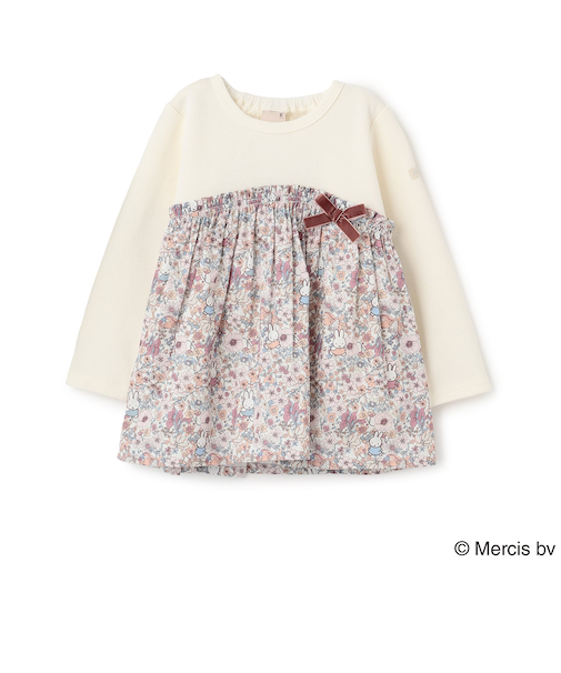 【miffy】花柄ドッキングチュニック