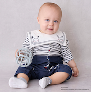 【モンポケ】セーラーカバーオール