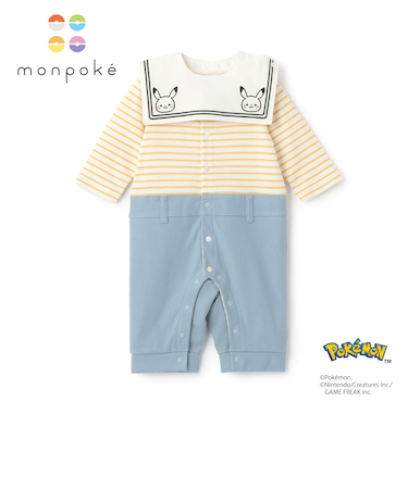 【モンポケ】セーラーカバーオール