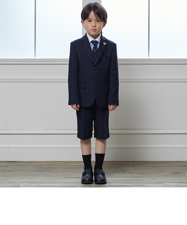 【フォーマル】チェックJK+ハーフパンツセット