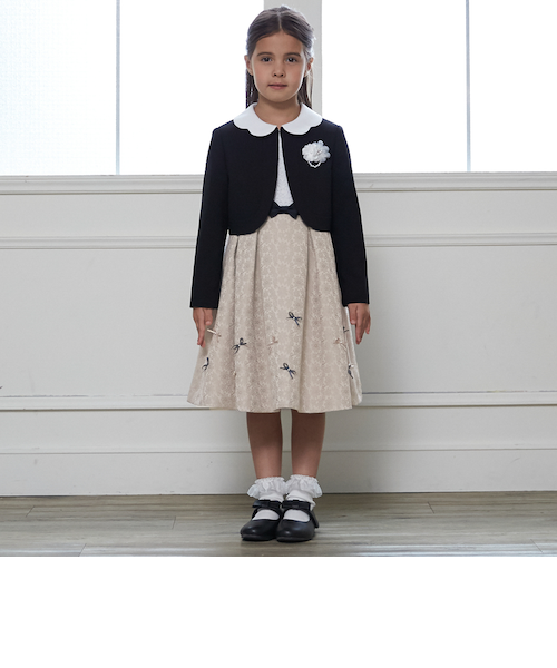 フォーマル】ジャガードリボンOP+衿つきJKセット｜プティマインの通販