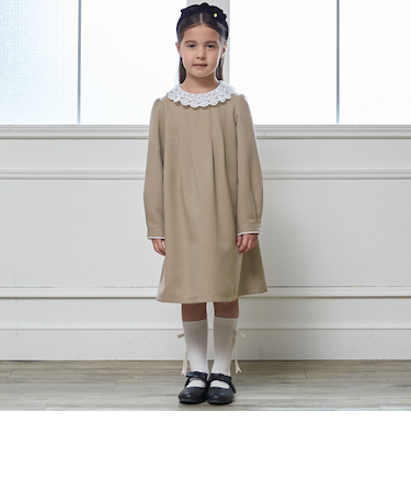 【セミフォーマル】レース衿ワンピース