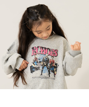 バンド風プリントトレーナー