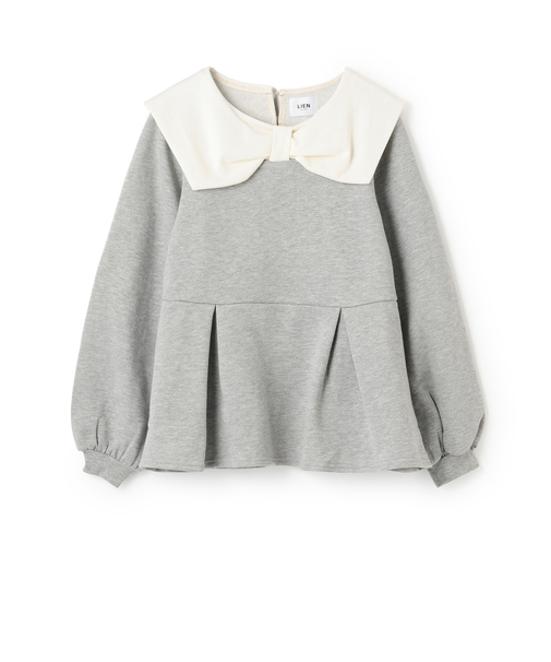 【裏起毛/リンク】リボン衿トレーナー