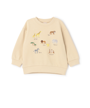 動物刺しゅうトレーナー