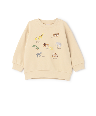 動物刺しゅうトレーナー