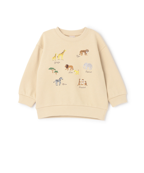 動物刺しゅうトレーナー