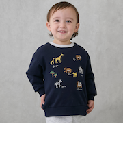 動物刺しゅうトレーナー