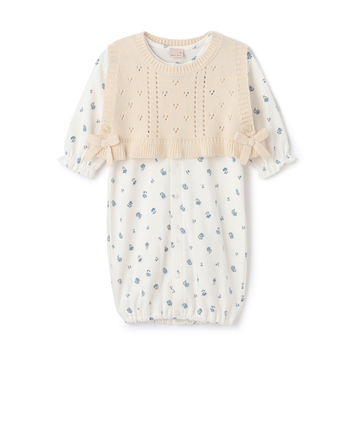 ニットベストつき2WAYオール