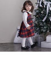 チェックドッキングワンピース