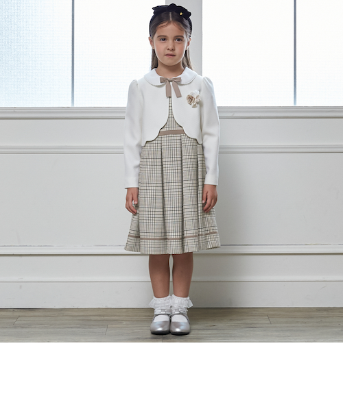 フォーマル】チェックOP+スカラップJKセット｜プティマインの通販