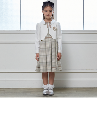 【フォーマル】チェックOP+スカラップJKセット