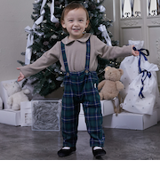 衿つき長T+サスつきパンツセット