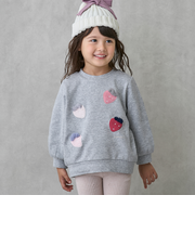 いちごモチーフトレーナー