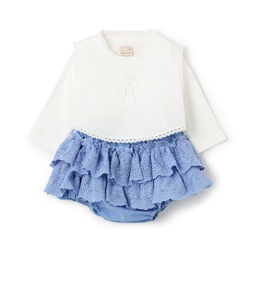 ベストつきロンパース+フリパンセット