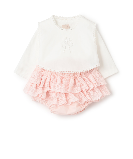 ベストつきロンパース+フリパンセット