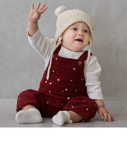 星刺しゅうサロペットカバーオール｜プティマインの通販｜&mall