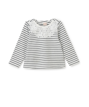 ヨークレース長袖Tシャツ