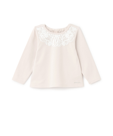 ヨークレース長袖Tシャツ