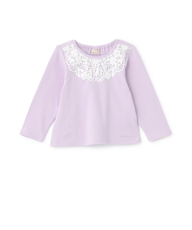 ヨークレース長袖Tシャツ